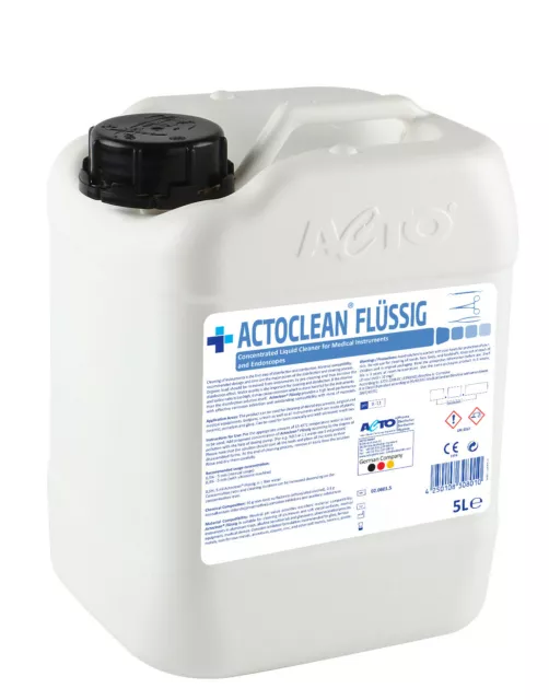 Actoclean Flüssig 5 L Reiniger- Instrumenten + Endoskopen (11,00€/ 1L)