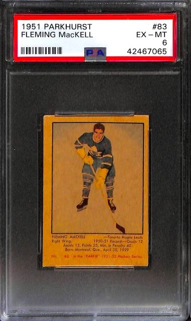 1951 Parkhurst #83 Fleming Mackell Psa 6 42467065