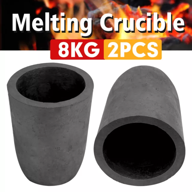 1/2PCS 8KG Graphite Carbide Furnace Casting Crucible Refining Melting Tool AU