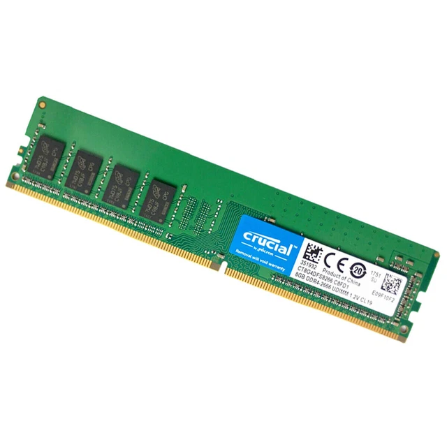 CRUCIAL CT8G4DFS8266.C8FD1 8GB DDR4-2666 Desktop UDIMM Memory RAM $19. ...