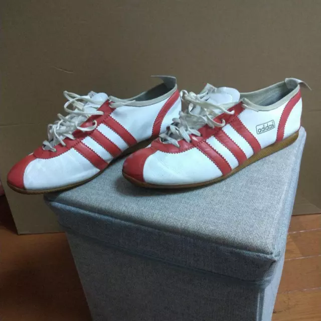 Vintage Adidas Japan Color White Red Made in Japan Sneaker without box Men Us9.5