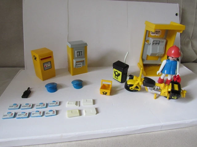 PLAYMOBIL vintage city life poste facteur chariot et lettres set 3309 de 1989