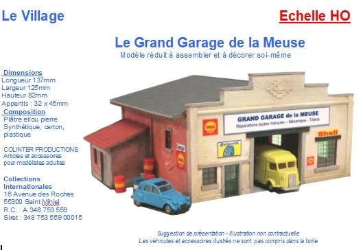 Colinter Productions : Halle Marchandises en bois + quai - maquette HO - HM4