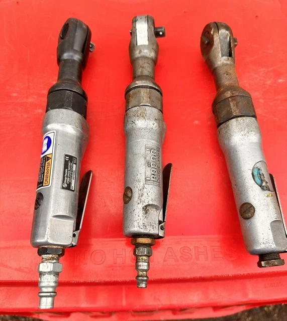 3 Used Air Ratchets Chicago Pneumatic Rodak FP 3/8" Drive