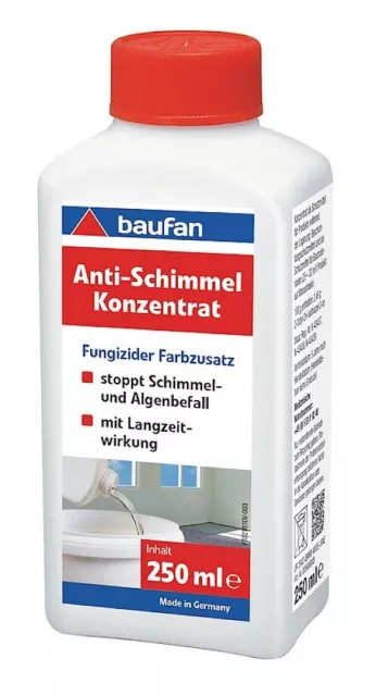 Baufan® Anti-Schimmel-Konzentrat 250ml Fungizider Farbzusatz mit Langzeitwirkung