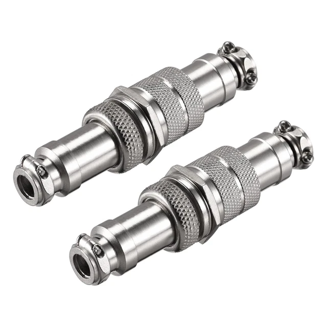 Aeronautico Connettore 16mm 4 Terminali 7A 400V GX16 Filo Raccordi 2 Paia