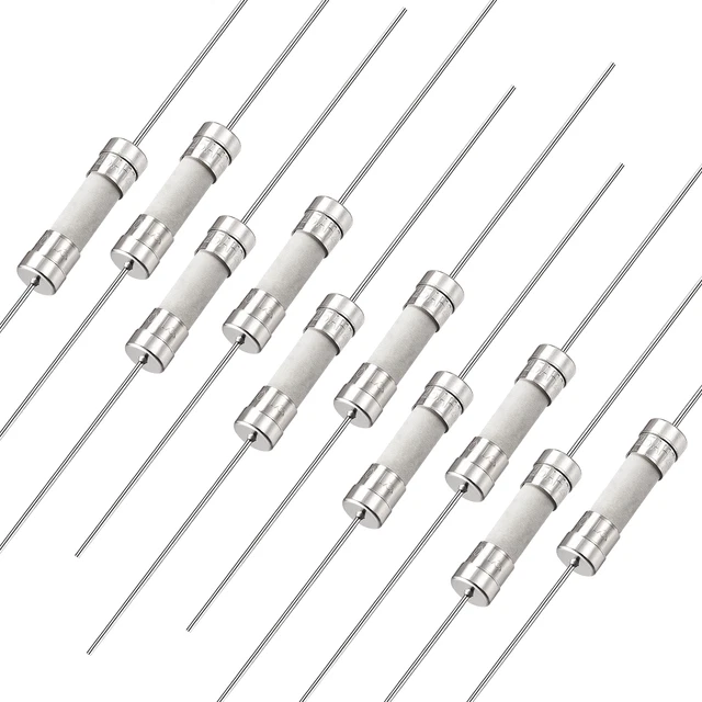 Coup Fusible Temporisation Fil Conducteur Fusibles Céramique 250V T2.5A 10Pcs