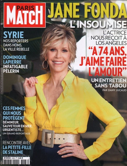 Couverture magazine Coverage Paris Match Jane Fonda