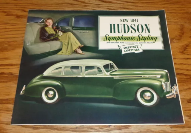 Original 1941 Hudson Full Line Sales Brochure 41 Super-Six De Luxe Commodore