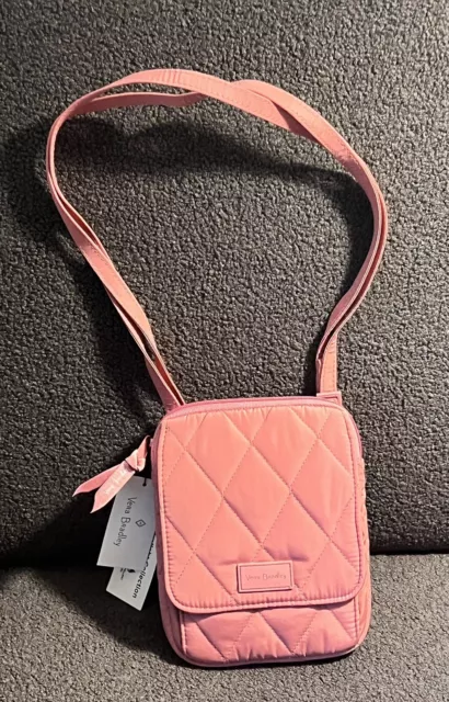 NEW Vera Bradley Ultralight RFID MINI HIPSTER Crossbody $79 Strawberry Ice Pink