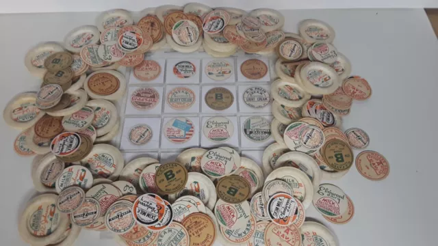 150+ Milk bottle caps as seen