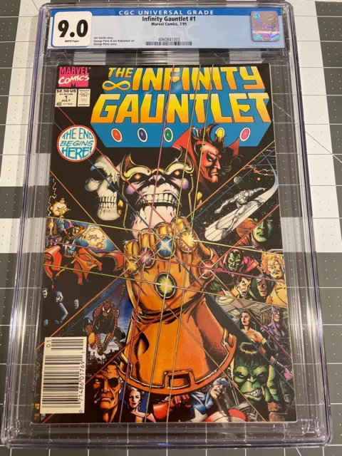 The Infinity Gauntlet #1 CGC Marvel comics Newsstand 