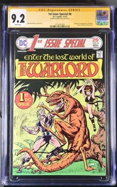 1st Issue Special The Warlord #8 DC Comics CGC Signature Series 9.2 Signed Mike