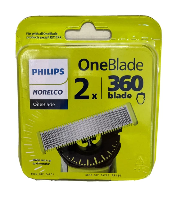 PHILIPS NORELCO ONE Blade Replacement 2 Pack of 360 Blades Sealed EUR