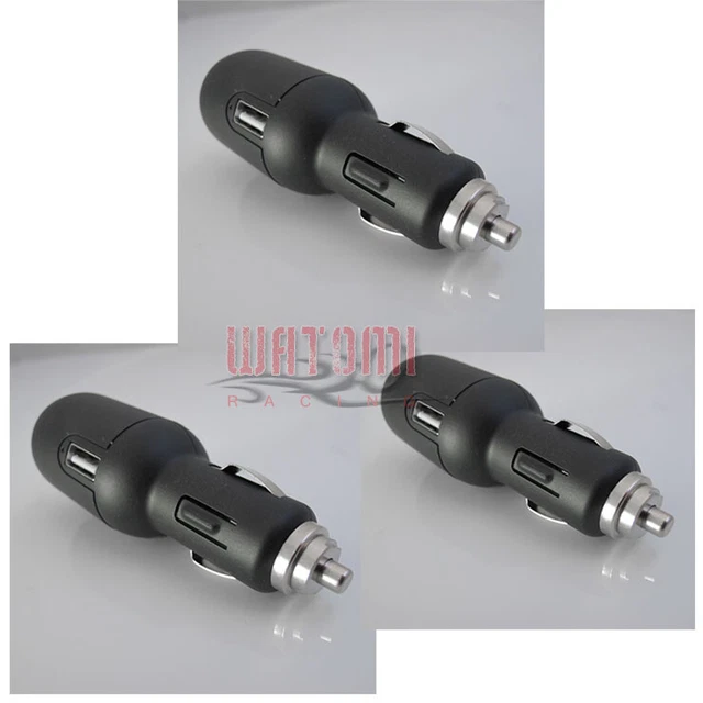 3X Dual 2-Port Usb Car Power Charger Adapter Black Iphone Ipad Ipod Lumia Moto X