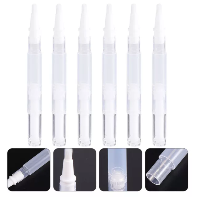 6pcs 3ml Clear Nail Oil Pens for Home & Shop-HJ