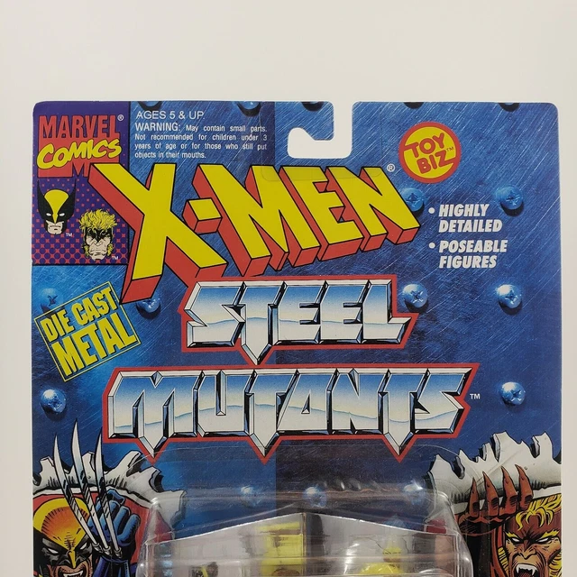 Wolverine vs Sabretooth Toy-Biz X-Men Steel Mutants Die Cast Metal Figures 1994 2