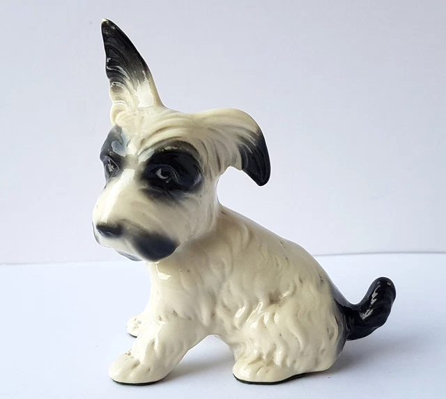Porcellana Figura/Figura Animale, Cane / Terrier Circa 1900 M50