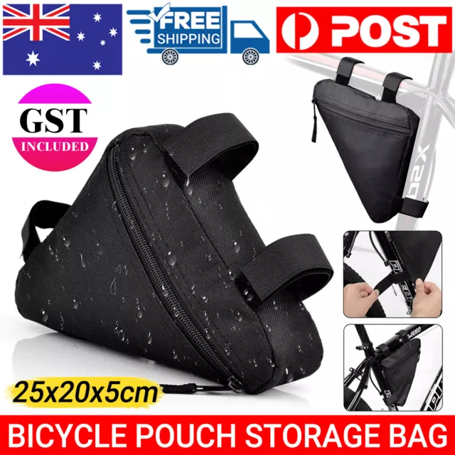 Bicycle Cycling Triangle Storage Bag Bike Front Tube Frame Waterproof Pouch Bags