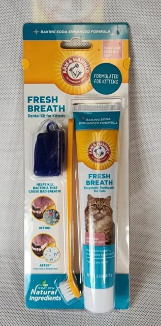 Arm & Hammer Fresh Breath Dental Kit For kitten Toothbrush And Paste Included