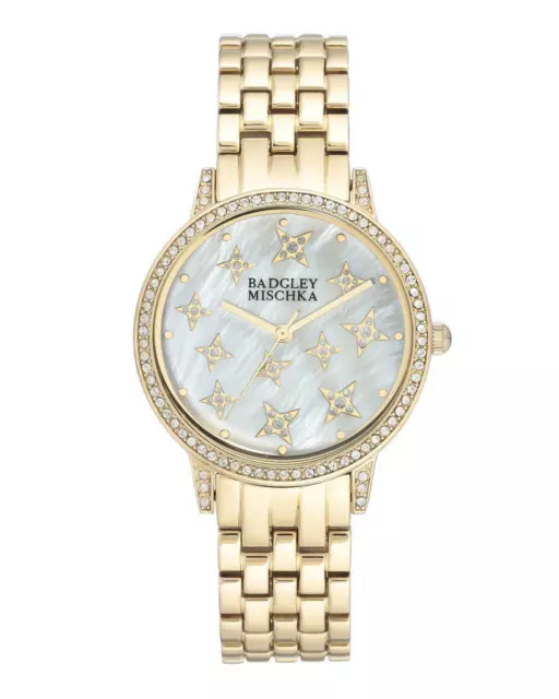 Badgley mischka rose gold tone flower women's watch clearance
