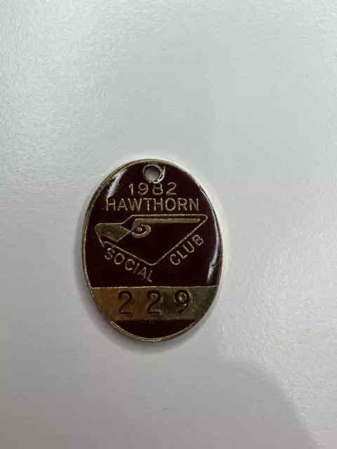 Hawthorn Hawks 1982 AFL-VFL Vintage Members Badge Medal - Social Club