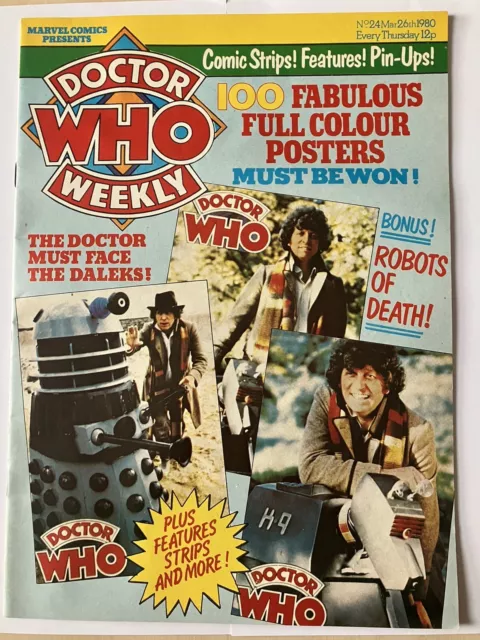 1980 Doctor Who Weekly No #24 Marvel Comics .