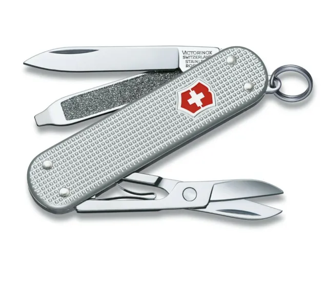 Victorinox Swiss Army Pocket Knife CLASSIC SD Silver Alox 0.6221.26-033-X1 Boxed