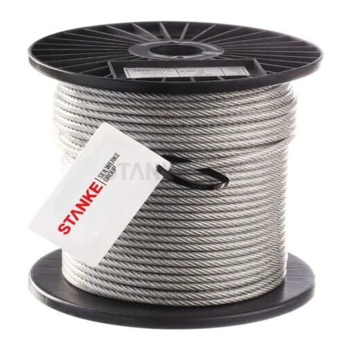 Câble de Traction Acier Inox 1x19 7x7 7x19 PVC V4A Corde en Inoxydable