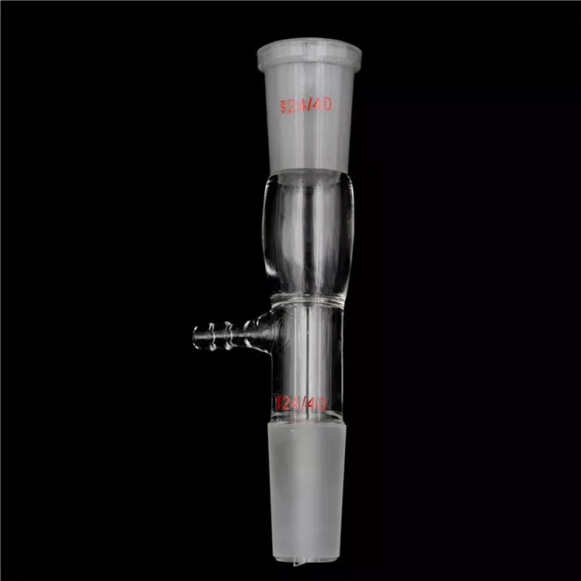 24/40 Glass Vacuum Take-off Adapter Laboratory Straight Tube Gas Inlet Adat3