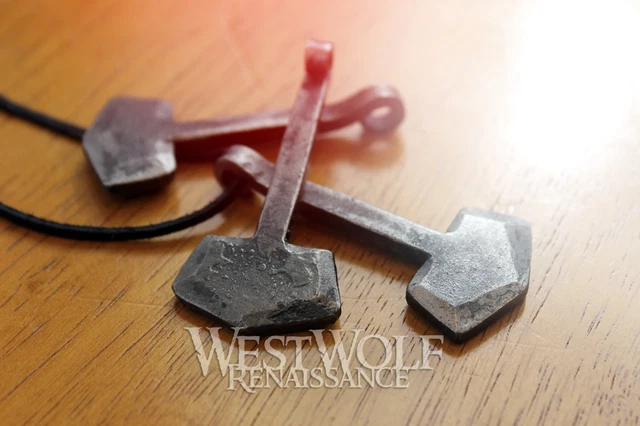 Simple Thor's Hammer Pendant - Hand-Forged Iron --- Norse/Mjolnir/Odin/Necklace