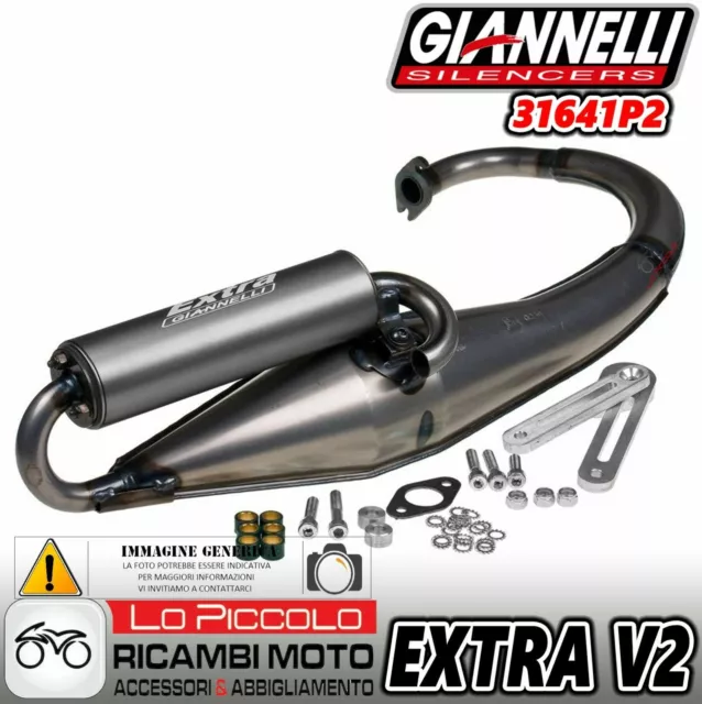 Marmitta giannelli Extra V2 scooter omologata per MBK Booster Yamaha BWS 50 2T