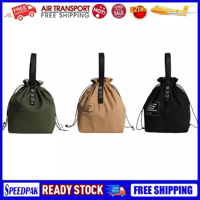 Multifunctional Lunch Carry Bag Canvas Simple Meal Bag Office School Outdoor Bag