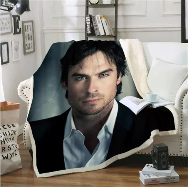 The Vampire Diaries 3D Print Sherpa Blanket Sofa Couch Quilt Cover Throw