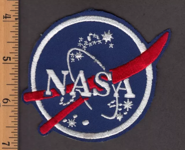 Space Program NASA logo 3" vintage embroidered patch, quality new old stock (A14