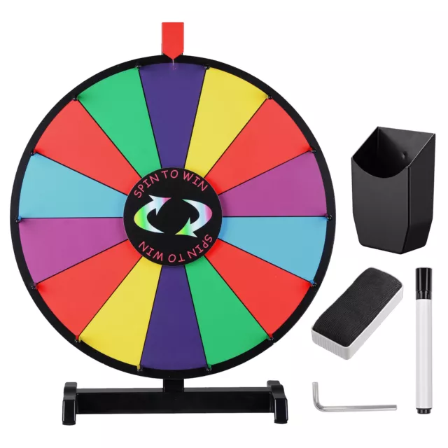 WinSpin® 18" Dry Erase Spinning Color Prize Wheel Tabletop Fortune Carnival Game