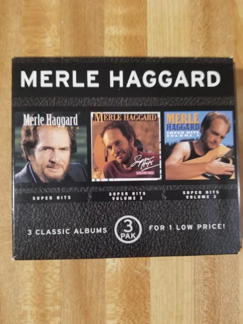 MERLE HAGGARD 3 Classic Albums Super Hits Vol. 1, 2 & 3 1995 $14.95 ...