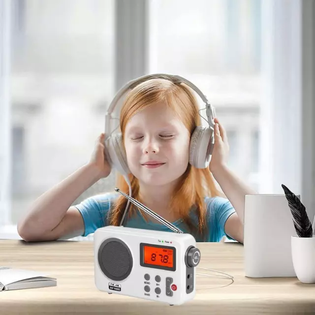 Pocket Radio Player Mono Channel Battery Powered Digital Radio for Home Elder