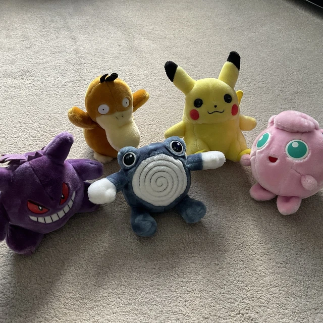 Pikachu Photo 1998 VINTAGE POKÉMON Plush Bundle Pikachu Gengar Psyduck Jigglypuff ...