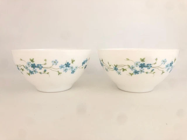 Lot de 6 tasses Arcopal modèle Myosotis Blanc/Bleu Céramique
