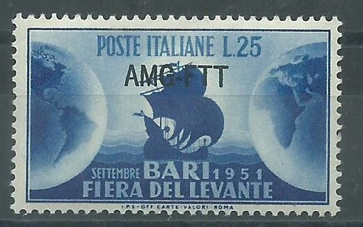 1951 Trieste A Amg-Ftt Fiera Del Rising Bari 1 Value New MNH MF23252