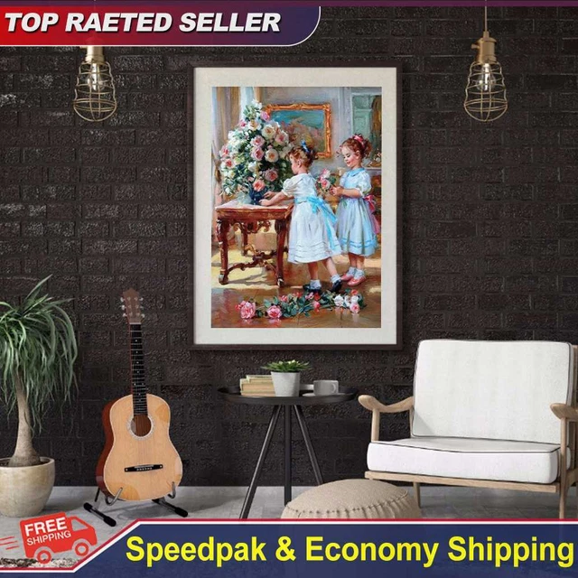 Two Sisters Oil Paint By Numbers Kit DIY Acrylic Painting Frameless Gift (B2205)