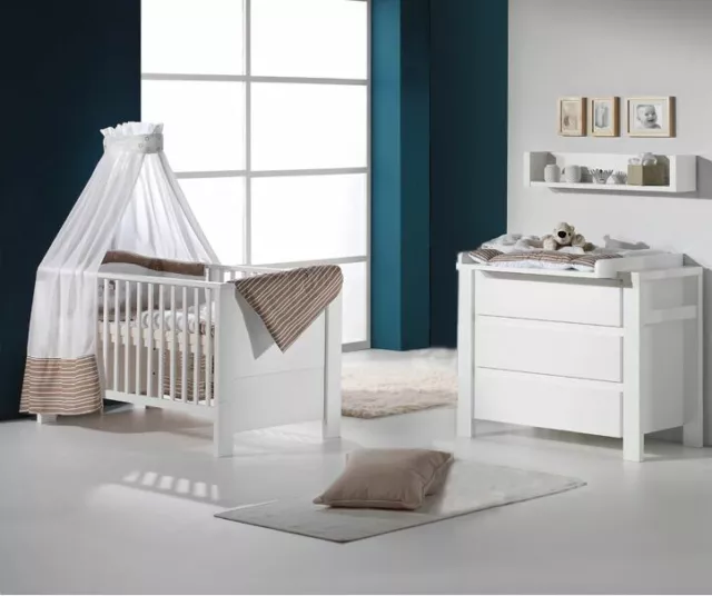 Schardt Milano weiss Sparset Kinderbett und Wickelkommode NEU