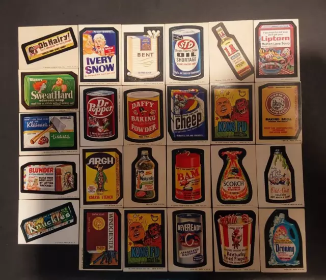 Lot of 25 OF MY WACKY PACKAGES Topps Chewing Gum 1970's