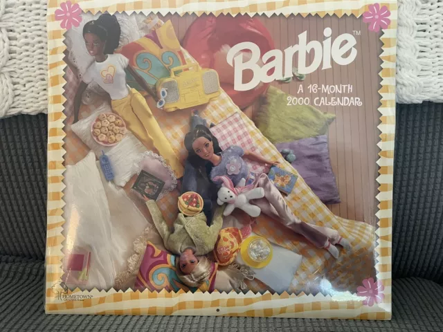 Vintage Barbie 2000 16 Month Calendar - New in Sealed Package