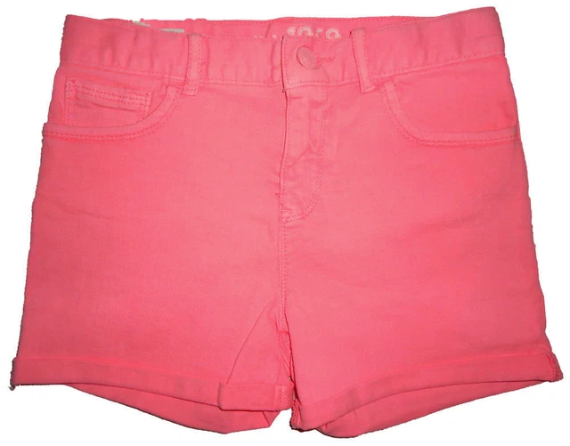 Gap Kids NWT Neon Flamingo Pink Rolled Hem 1969 Classic Denim Shorts 5 12 $27