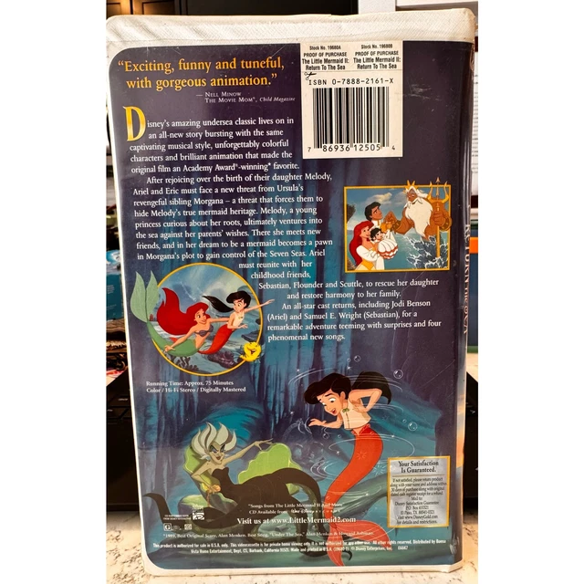 WALT DISNEY THE Little Mermaid II Return to the Sea VHS £13.25 ...