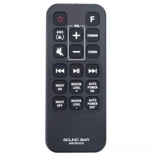 AKB74815376 Remote Control Replace for LG Soundbar Speaker System SH4 SHC4 SJ4