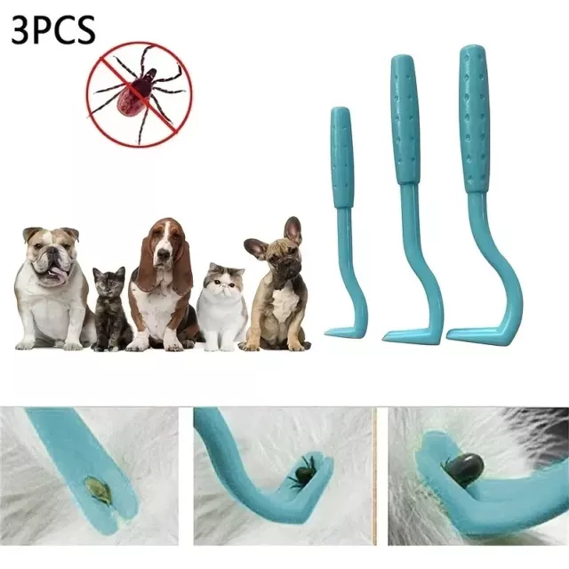 Pet Dog Cat Human Tick Fleas Remover Removal Twister Tool Treat 1 ( Pack of 3 )