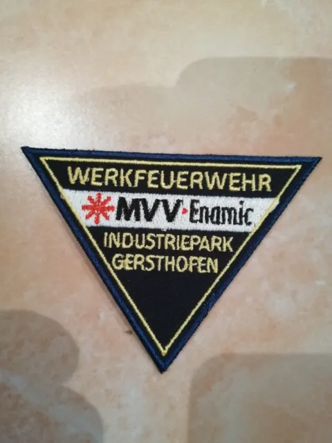 Ärmelabzeichen Werkfeuerwehr MVV Enamic Gersthofen Neu